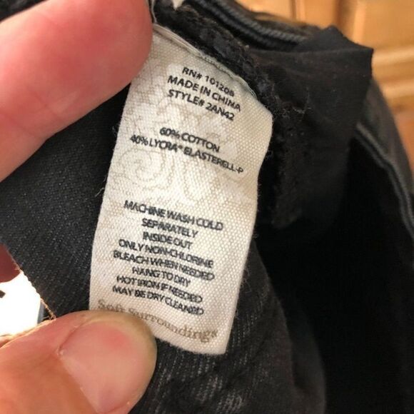 Soft Surroundings Small Black‎ Skinny Pull On Jeans 5 Pocket Pull On Leggings - Picture 7 of 7